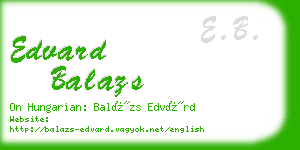 edvard balazs business card